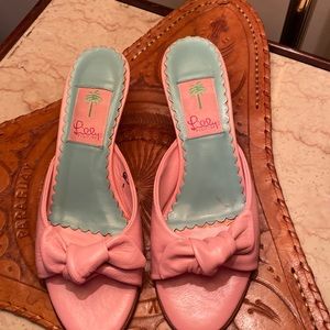 Brand new leather slides